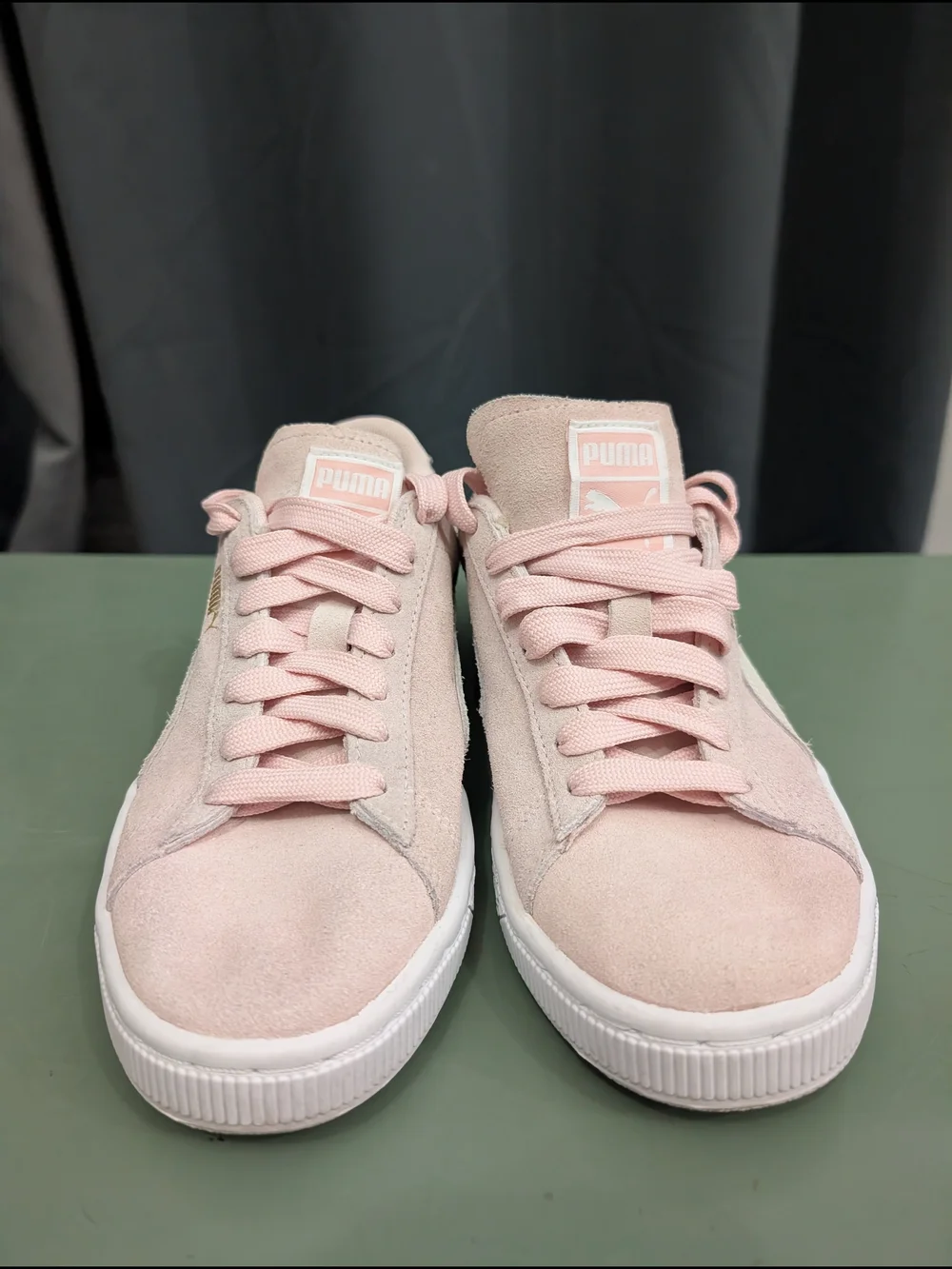 Puma Suede Women's Sneakers in Light Pink with Cream Accent SZ 8
